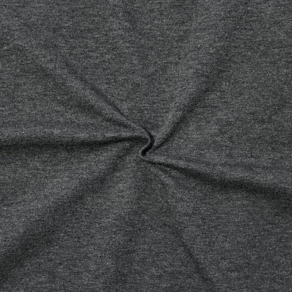 French Terry sweatshirtstof Fashion Basic 2 - 150 cm - Mørkegrå melange - Sweatshirtstoffer, Beklædningsstoffer, Stof