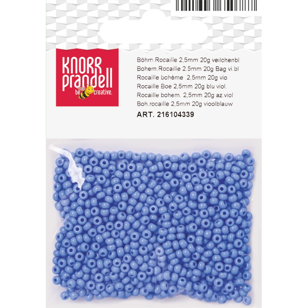 Rocailleperler 2,5 mm, 20 g, fiolettblå - Blandinger av rocailleperler, Rocaillesperlor, Håndverk