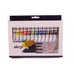 Introduksjonssett Akryl - 17 deler