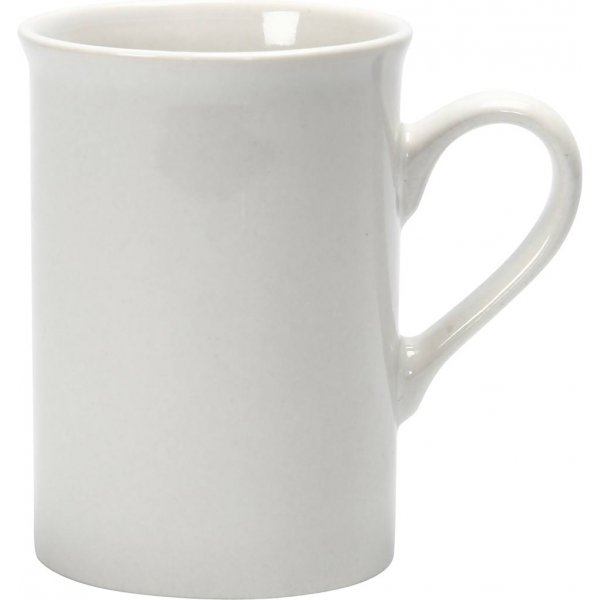 Muggar - vit - H10 cm - Ø7,4 cm - 2 st Muggar - vit - H10 cm - Ø7,4 cm - 2 st