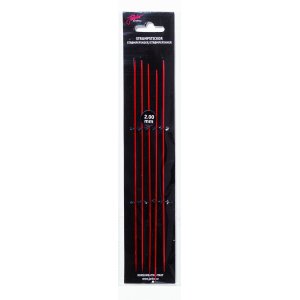 Strumpstickor "Röd" - 20 cm/2,0mm Strumpstickor "Röd" - 20 cm/2,0mm