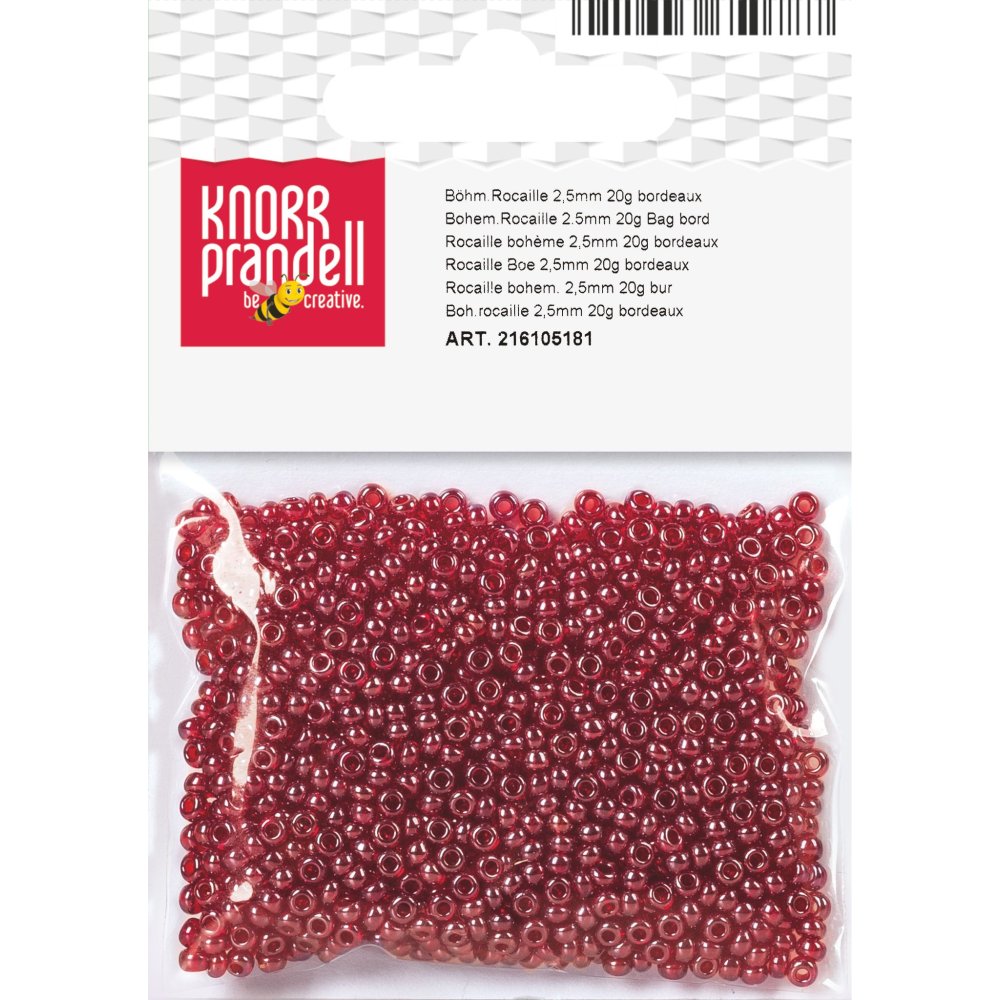 Rocailleperler 2,5 mm 20 g bordeaux - Blandinger av rocailleperler, Rocaillesperlor, Håndverk