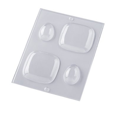 3-D Form for såpe 90 x 90 mm / 60 x - kvadratisk / 2 deler