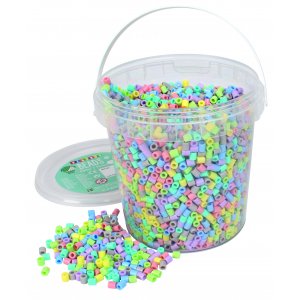 Rörpärlor pastell i hink - 5000 st Rörpärlor pastell i hink - 5000 st