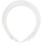 Diadem smalt 8 mm Vit 5-pack Diadem smalt 8 mm Vit 5-pack