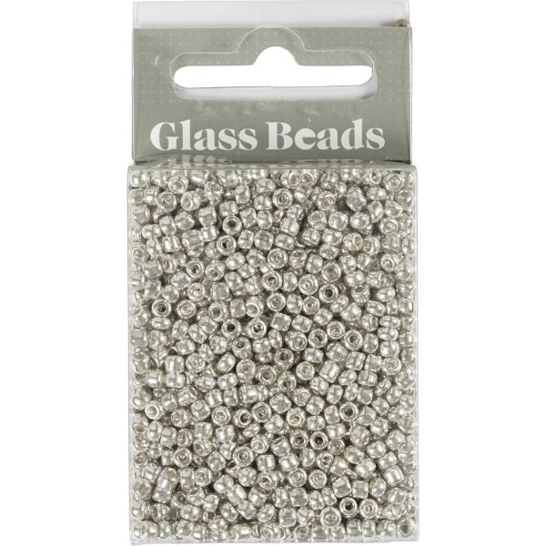Rocaillepärlor 3 mm Silver 25 g Rocaillepärlor 3 mm Silver 25 g