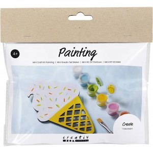 Mini DIY Kit Maling, blandede farger, glasskjegle