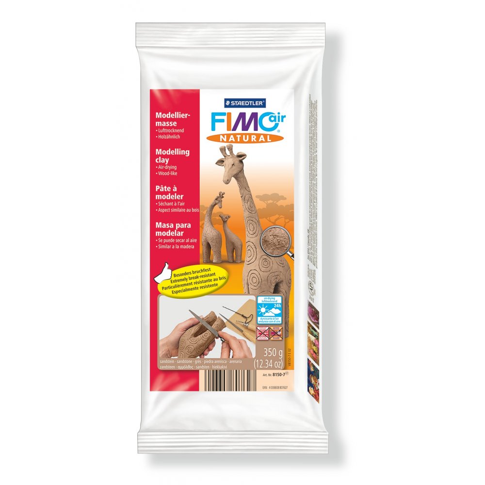 Modell Fimo Air Natural 350g - Brun - Fimoleire, Modelleire, Håndverk for barn, Hobbymateriale, Håndverk