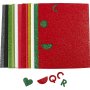 Dekorative gummiark Mykt skum Julefarger 14x25 cm 12 ark Dekorative gummiark Mykt skum Julefarger 14x25 cm 12 ark