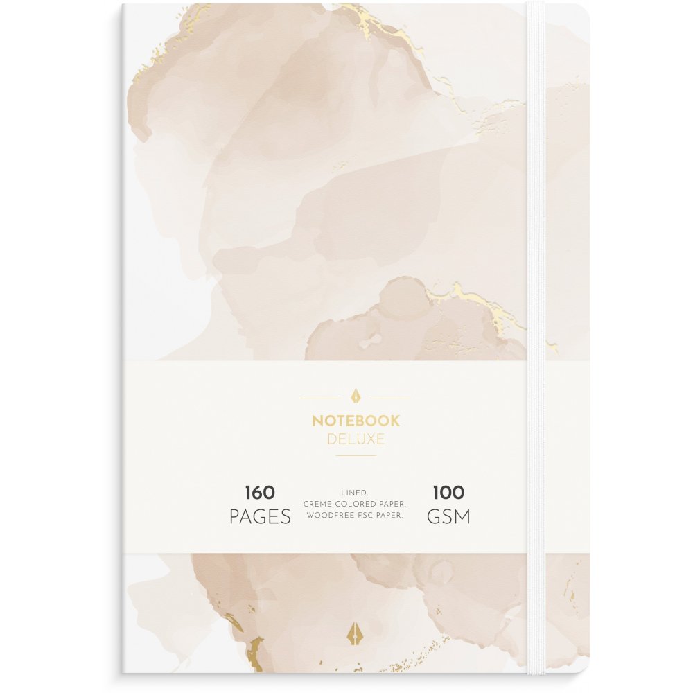 Notebook - Deluxe - B5 - Marmor - Notesbøger, Kontorartikler