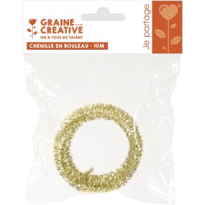 Chenilletr�d 6 mm, guld, 10 meter