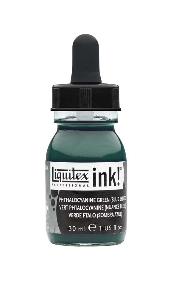 Akrylblæk Liquitex 30 ml - 317 Phthalocyanine green (bs) - Tusch & Blæk, Kunstnerfarver