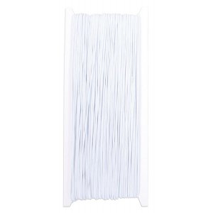 Elastisk snodd 50 m 1 mm vit