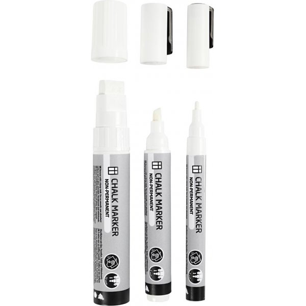 Chalk Markers - vit - 3 st Chalk Markers - vit - 3 st