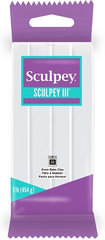 Clay Sculpey III 450g - Hvid 001 - Ovnhærdende ler, Modellere, Hobbyartikler til børn, Hobbymateriale, Håndværk