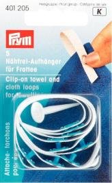Clip-On håndklæde og tekstilophæng til håndklæde Hvid 5-pak