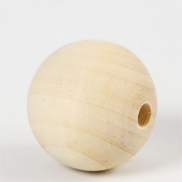 Träpärlor - Ø40 mm - 6 st Träpärlor - Ø40 mm - 6 st
