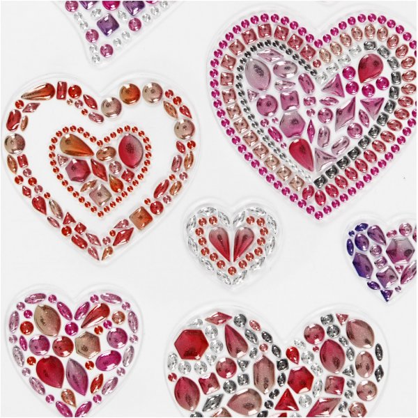 Diamond stickers - hjärtan Diamond stickers - hjärtan