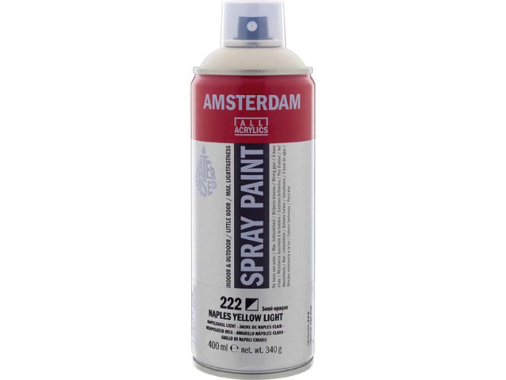 Amsterdam Spray 400 ml - Napoli Yellow Light - Spraydåser, Spraymaling, Hobbyfarve