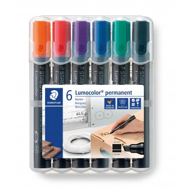 Permanent Marker Lumocolor 2-5 mm - 6 pennor