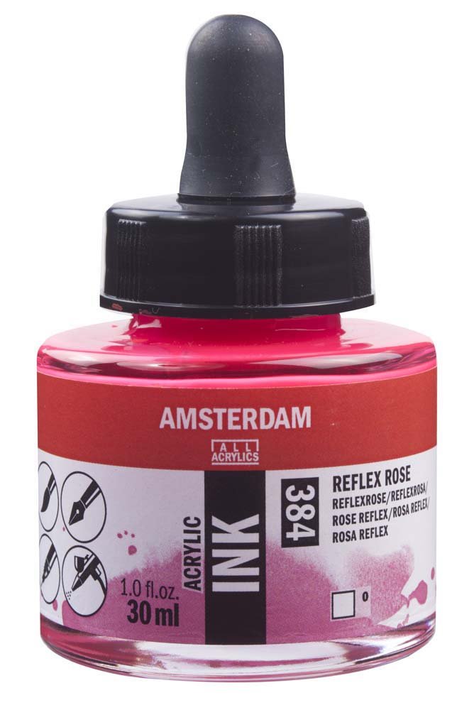 Akrylblekk Amsterdam 30 ml - Reflex Rose - Tusj & blekk, Kunstnermalinger