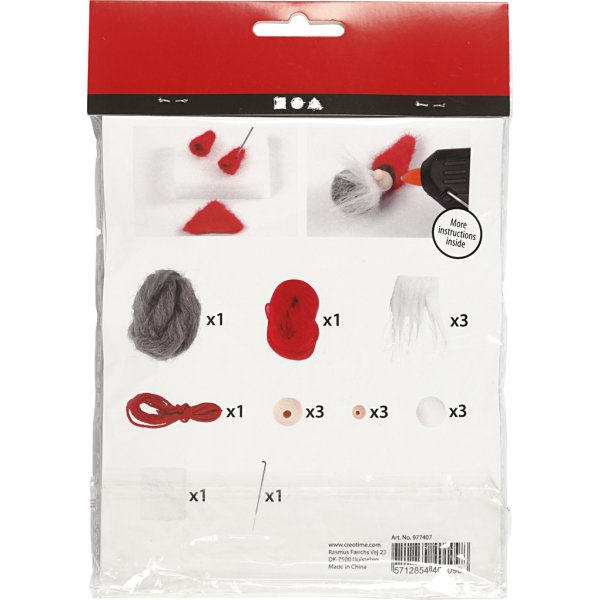 Mini DIY Kit - tomtenissar på snöre Mini DIY Kit - tomtenissar på snöre