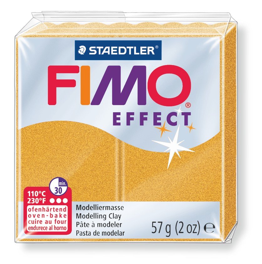 Modellervoks Fimo Effect 57g - Guld metallic - Fimolera, Modellere, Hobbyartikler til børn, Hobbymateriale, Håndværk