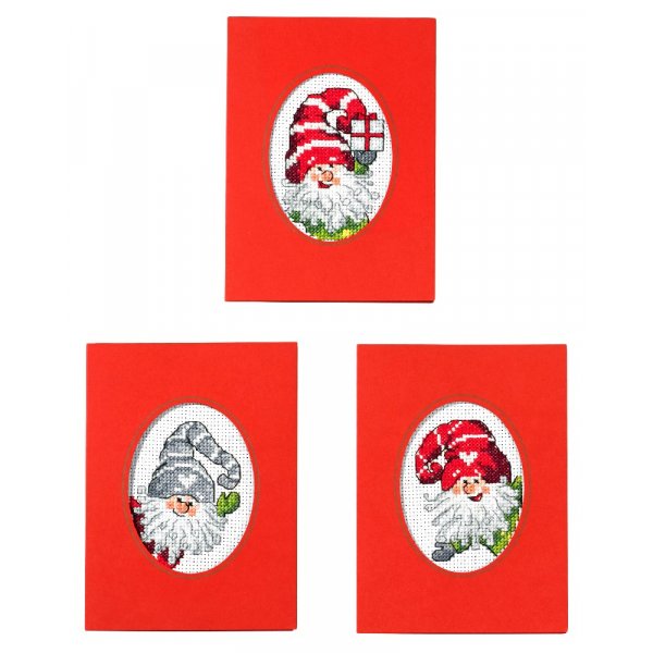 Broderikit Julkort - Tomtenissar