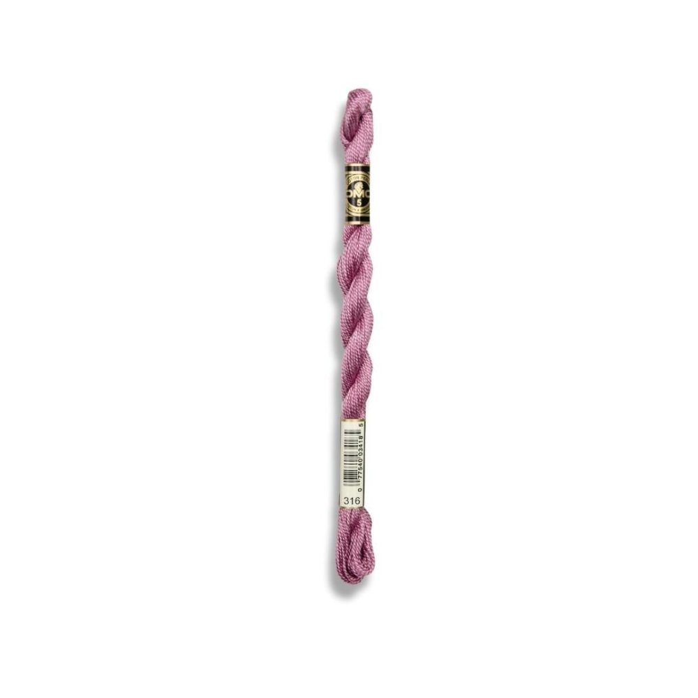 DMC Pearl Cotton Art. 115/5, 316 Medium Antique Mauve - Broderigarn, Garn, Sticka & virka