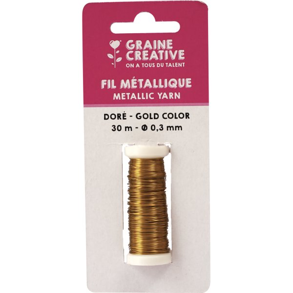 Metalltråd guld 0,3 mm, 30 m Metalltråd guld 0,3 mm, 30 m