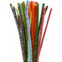 Piprensare - 6 mm - mixade frger - randiga - 30 st