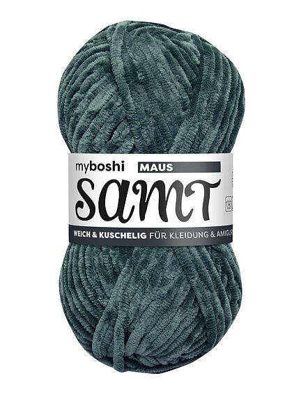 Myboshi Samt - 100 g - Mus - Myboshi garn, Garn, Strikke, hækle, knytte og væve