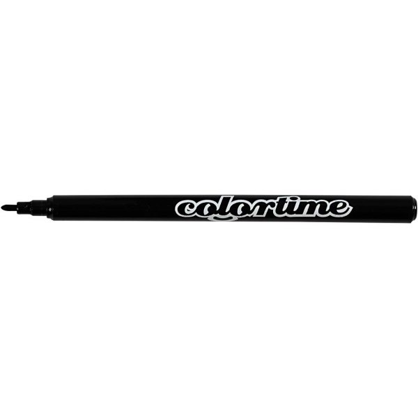 Colortime-pennor - svart - 2 mm - 18 st Colortime-pennor - svart - 2 mm - 18 st