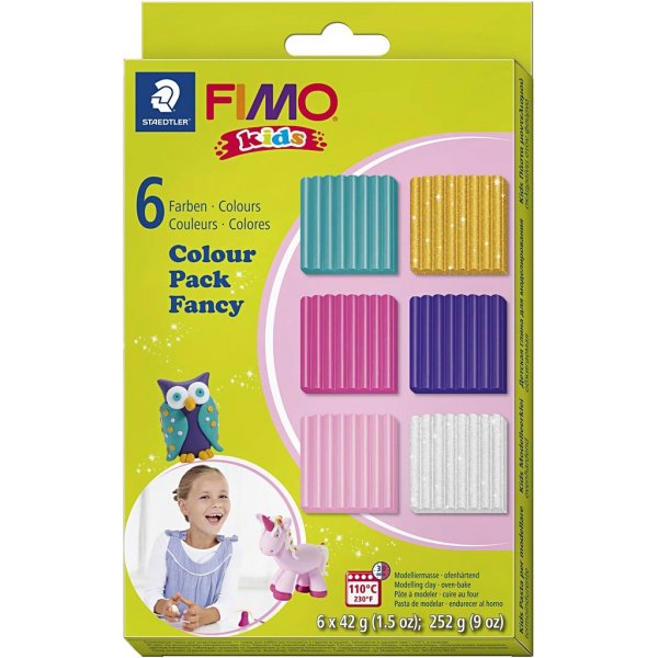 FIMO® Kids Clay - kompletterande färger - 6 x 42 g FIMO® Kids Clay - kompletterande färger - 6 x 42 g