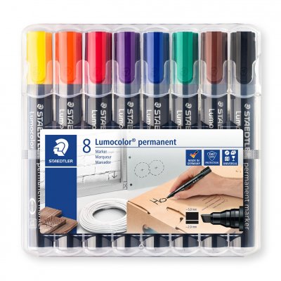 Permanent Marker Lumocolor 2-5 mm - 8 penne