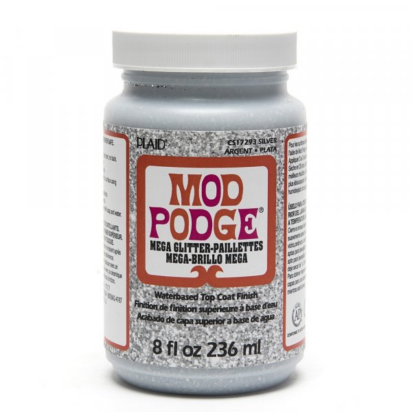 Mod Podge Glitterpaljetter Mega 236 ml - Silver