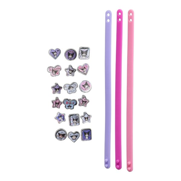 Armbandset Kuromi - 3 armband med 18 berlocker