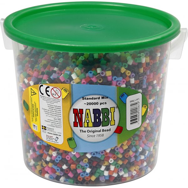 Rörpärlor - standardfärger - medium - 20000 st Rörpärlor - standardfärger - medium - 20000 st
