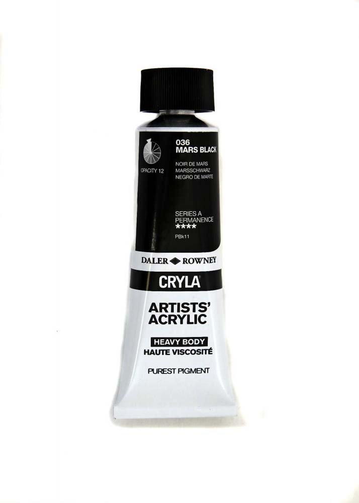 Akrylfärg Cryla 75ml - Mars Black - Akrylfärger, Konstnärsfärger