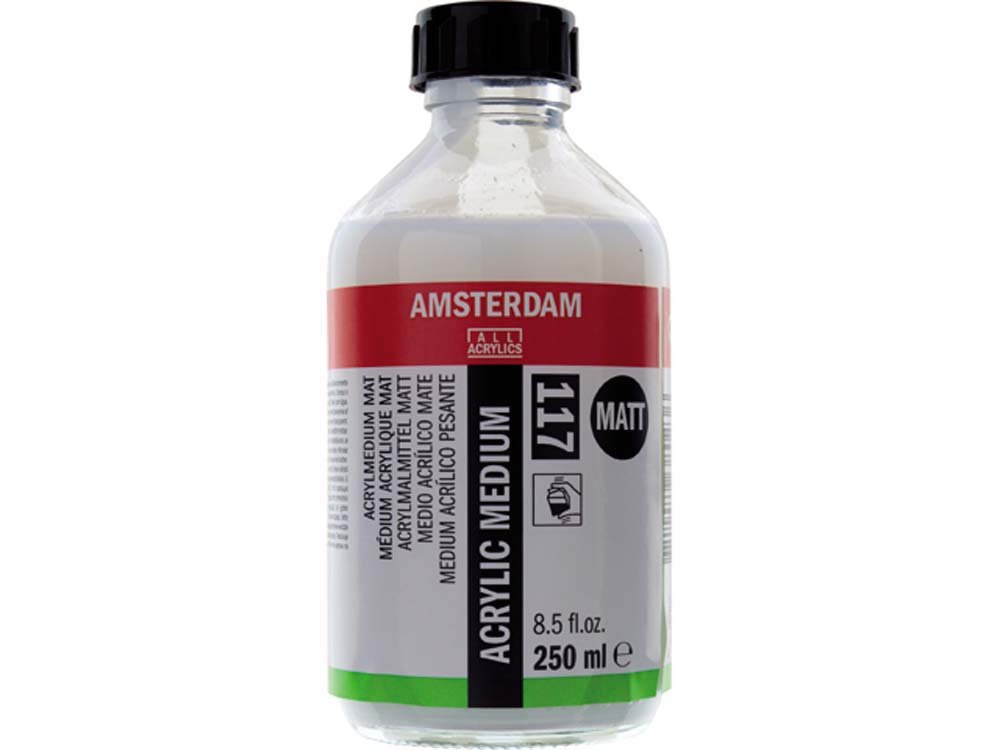 Amsterdam Akrylmedium Mat - 250 ml - Akrylmedier, Malermedium, Fernis og kunstner medier til kunstmaling