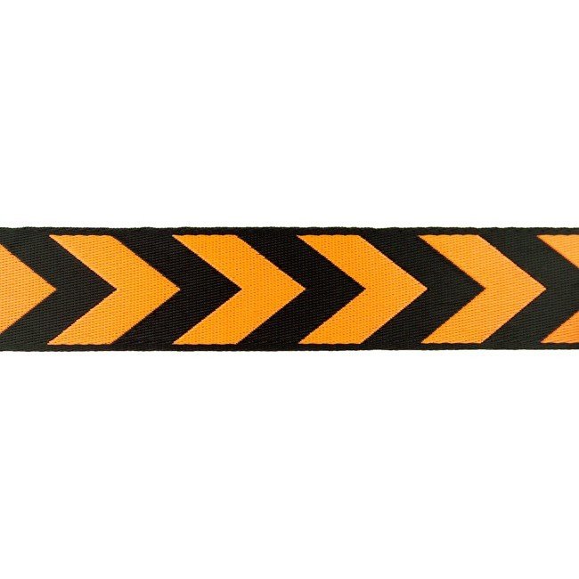 Bånd - Skinnende, pile - orange - Dekorationsbånd - Øvrige, Bånd & dekorationsbånd, Tekstilbånd & snor