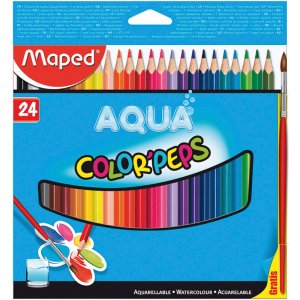 Frgpennset - Maped - Color'peps Aqua 24st  pennor + pensel