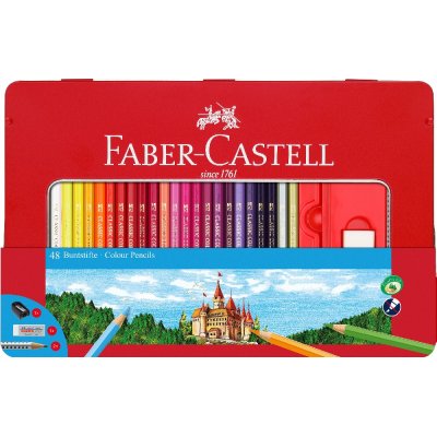 Farveblyanter Hexagonal Castle Metaletui - 48 farver