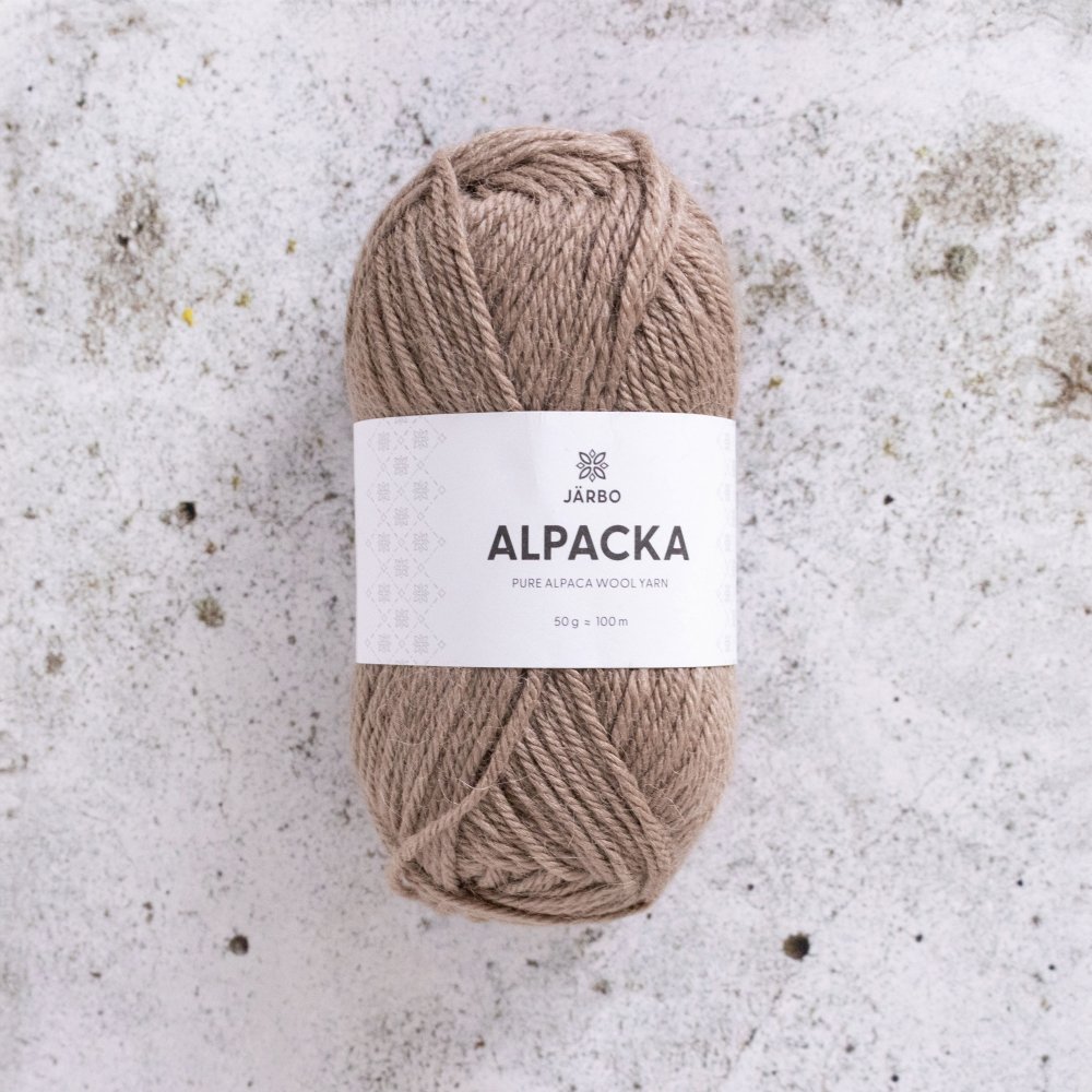 Alpaca - Beige Latte - Järbo Alpaca, Alpakkagarn, Garn, Strikke, hækle, knytte og væve