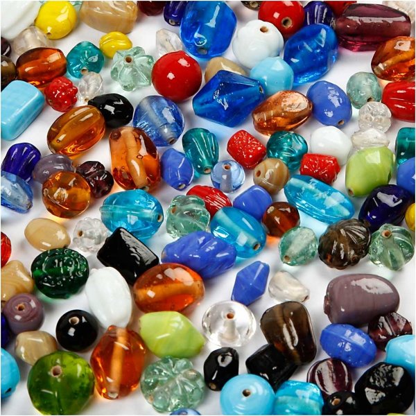 Glaspärlemix - mixade färger - 1000 g Glaspärlemix - mixade färger - 1000 g