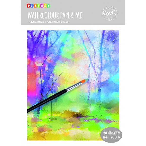 Akvarellblock A4 - 20 ark Akvarellblock A4 - 20 ark